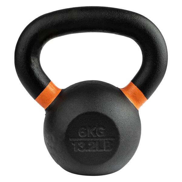 Wonder Core Power Coating Kettlebell 6 kg Black and Orange
