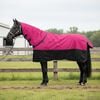 vidaXL Horse Blanket Pink and Black 115 cm Polyester