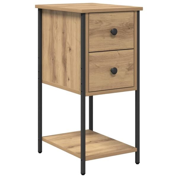 vidaXL Bedside Cabinet Artisan oak 32 x 42 x 70 cm Engineered wood