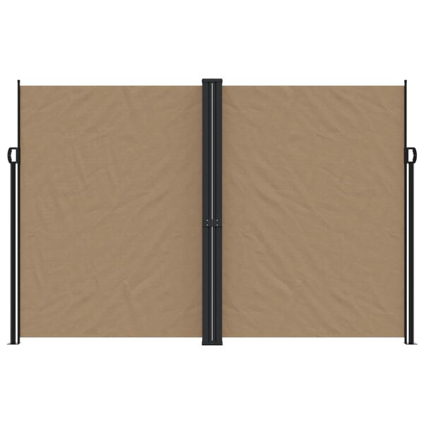 vidaXL Retractable Side Awning Taupe 220x1200 cm