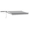 vidaXL Electric Retractable Awning Anthracite and White 3.5 x 2 m