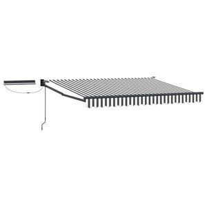 vidaXL Electric Retractable Awning Anthracite and White 3.5 x 2 m