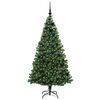 vidaXL Artificial Christmas Tree with 300 LEDs with Stand Green 180 cm