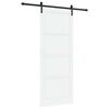 vidaXL Sliding Door White and Black 93 x 232 cm Solid Pine Wood