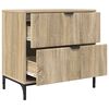 vidaXL Bedside Table Sonoma oak 63.5 x 36 x 61 cm Engineered wood