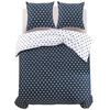 vidaXL Duvet Cover Set Polka Dot Print 240x220/80x80 cm