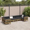 vidaXL 7 Piece Garden Sofa Set with Cushions Impregnated Wood Pine
