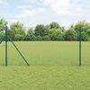 vidaXL Fence Post Green 50 x 1.2 m (25 x 25 mm mesh) Steel and PVC
