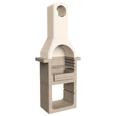 vidaXL Concrete Charcoal BBQ Stand with Chimney | vidaXL.co.uk