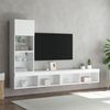 vidaXL 4 Piece TV Wall Units with LED White Engineered Wood