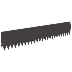 vidaXL Lawn Edging 30 pcs 103 x 20 cm Steel Black