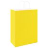 vidaXL Paper Bags 250 pcs with Handles Yellow 32x17x44 cm