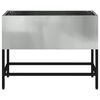 vidaXL Raised Garden Planter Silver 60 x 26 x 45 cm Galvanised Steel