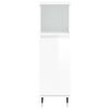 vidaXL Bathroom Cabinet High Gloss White 30x30x100 cm Engineered Wood