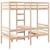 vidaXL Loft Bed Frame with Desk and Chairs 90x190cm Solid Wood Pine
