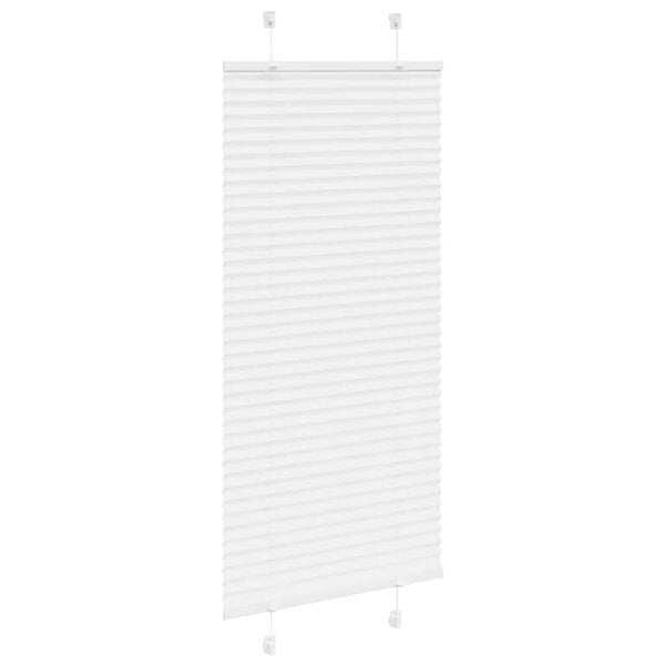 vidaXL Pleated Blind White 60x150 cm Fabric Width 59.4 cm Polyester