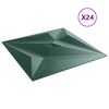 vidaXL Wall Panels 24 pcs Green 50x50 cm XPS 6 m&sup2; Star