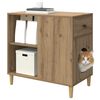 vidaXL Cat House Artisian Oak 72 x 42.5 x 70 cm Engineered Wood