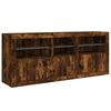 vidaXL Sideboard with LED Lights Smoked Oak 162x37x67 cm