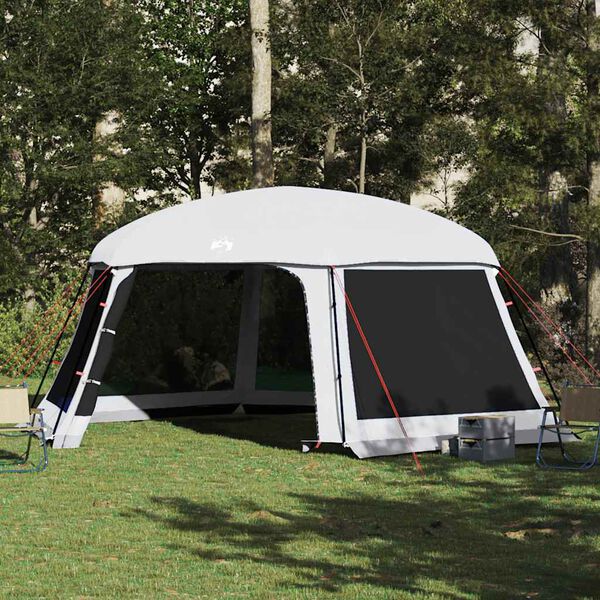 vidaXL Pool Tent with Removable Fly & Mesh Walls Grey 618x532 cm