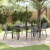 vidaXL Garden Dining Set 5 pcs Anthracite Powder-Coated Steel