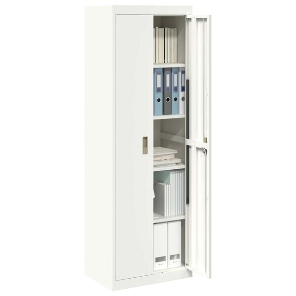 vidaXL Storage Cabinet 2 pcs White 60 x 40 x180 cm Cold-Rolled Steel