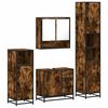 vidaXL 4&nbsp;Piece Bathroom Furniture Set&nbsp;Smoked Oak Engineered Wood