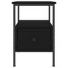 vidaXL Bedside Cabinet Black 34x36x50 cm Engineered Wood