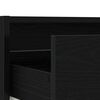 vidaXL TV Cabinet with LED Lights Black Oak 75x35.5x25 cm