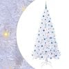 vidaXL Artificial Christmas Tree with Stand White 210 cm PVC and Steel