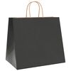 vidaXL Paper Bags 50 pcs with Handles Black 32x22x28 cm
