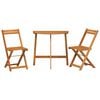 vidaXL Bistro Set Folding 3 pcs Oil Natural Solid Acacia Wood