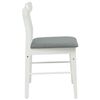 vidaXL Dining Chair 2 pcs White and Grey Solid Wood
