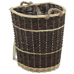 vidaXL Firewood Backpack with Carrying Belts 44.5x37x50 cm Natural Willow
