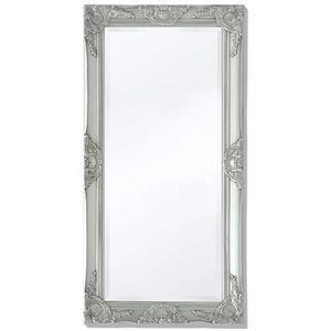 vidaXL Wall Mirror Baroque Style 100x50 cm Silver