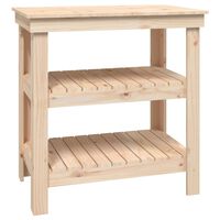 vidaXL Work Bench 78.5x50x80 cm Solid Wood Pine