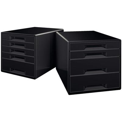 Leitz Desk Cube 4 Drawers Black