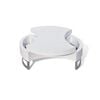vidaXL Coffee Table Shape-adjustable High Gloss White