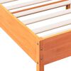 vidaXL Bed Frame without Mattress Wax Brown 135x190 cm Double Solid Wood Pine