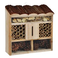HI Insect Nesting House Wood Natural 30x9.5x30 cm