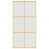 vidaXL Sliding Door Gold 102.5x205 cm Frosted ESG Glass and Aluminium