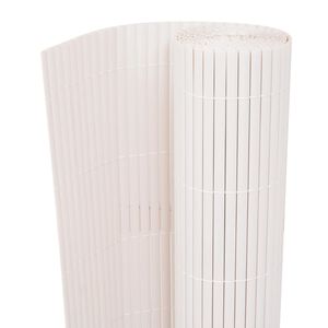 vidaXL Double-Sided Garden Fence 90x500 cm White
