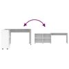 vidaXL Corner Desk High Gloss White Engineered Wood