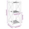 vidaXL 3-Tier Square Bamboo Shelf