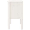 vidaXL Bedside Cabinet White 40x35x61.5 cm Solid Wood Pine
