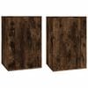 vidaXL 2 Piece Wall-mounted TV Cabinet Set Smoked Oak 40x34,5x60 cm