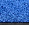 vidaXL Doormat Washable Blue 60x90 cm