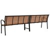 vidaXL Twin Garden Bench 251 cm Steel and WPC