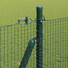 vidaXL Fence Post Green 50 x 1.5 m (16 x 16 mm mesh) Steel and PVC