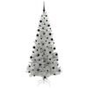 vidaXL Christmas Tree with 300 LEDs with Stand Silver 210 cm PET